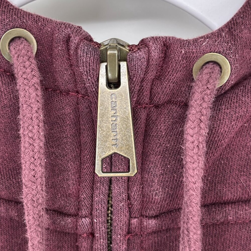 Carhartt 1/2 Zipped Hoodie Womens‎ Size 4-6  Kangaroo Pockets - Picture 5 of 9